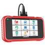 LAUNCH CRP129E V2.0 OBD2 Diagnosegerät Auto – 12 Reset Funktionen. Kompaktes, schwarzes Gerät mit Farbdisplay. Liest/löscht Fehlercodes.