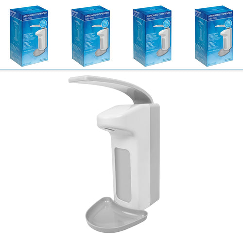 ARNOMED Kunststoff Eurospender Wandmontage 500ml - Weiss. Rechteckiger Spender, spendet Desinfektionsmittel oder Seife.