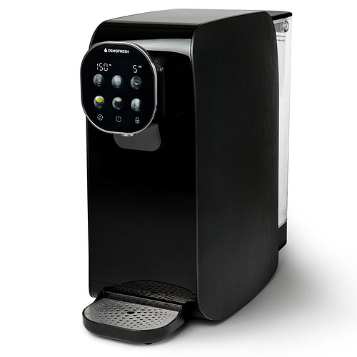 OsmoFresh Quella Pro Black Auftisch Osmoseanlage mit Heisswasser