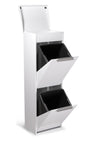 ARREGUI Ecoclas Plus CR221-E Mülltrennsystem 2 Fächer 34L weiss. Ein weisser Abfallsammler zur getrennten Sammlung von Wertstoffen und Restmüll.