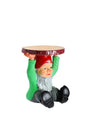 Kartell Attila Design Hocker Beistelltisch aus Kunststoff - Rot. Pilzförmiger roter Kunststoffhocker für Sitz/Ablage.