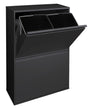ARREGUI Basic CR606-B Mülltrennsystem, schwarz, mit 4 Fächern zum Trennen verschiedener Abfälle in Haushalt oder Büro.