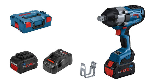 Bosch Professional GDS 18V-1050 H BITURBO Akku-Drehschlagschrauber, schwarz-rot, für Verschraubungen mit hohem Drehmoment.