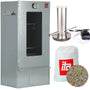 ITA Räucherofen 7000 Smoker Set: 81cm hoher Metall-Smoker mit Rauchgenerator und 3 Etagen zum Räuchern von Speisen.