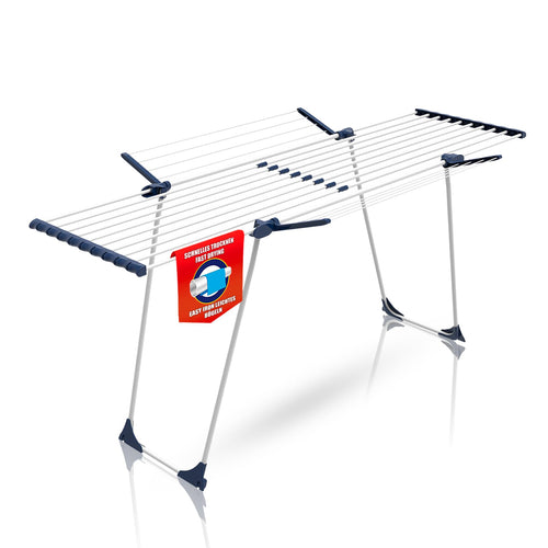 BigDean Wäscheständer Jumbo Ausziehbar 28m - Weiss