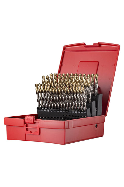 Dormer Jobber Drill Set - 41-teiliger HSS-Bohrer-Satz: 41 zylindrische HSS-Bohrer zur Lochherstellung in Metall, Holz, Kunststoff.