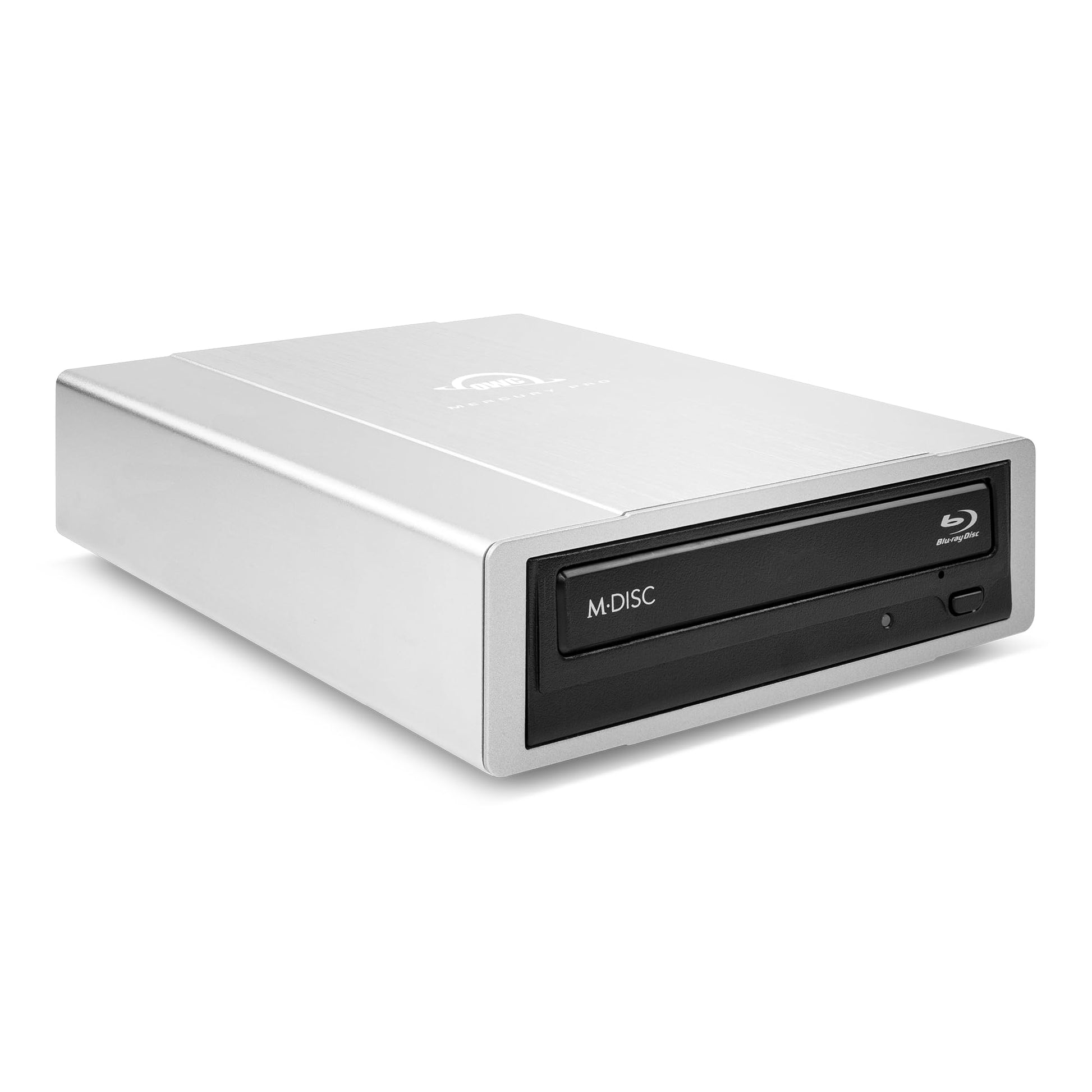 OWC Mercury Pro Blu-ray/DVD/CD Brenner extern 16X. Schwarzer, externer Brenner zum Lesen und Beschreiben von Blu-ray, DVD und CD.