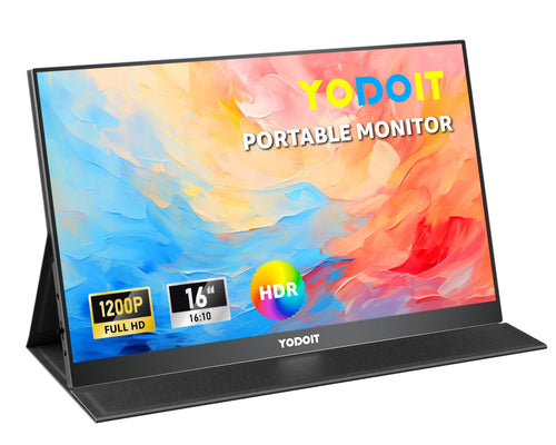 Yodoit Tragbarer Monitor 16" FHD IPS USB-C für Laptop PC