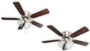 Pepeo Kisa Deckenventilator Beleuchtung 105cm - Nickel/Holz. Runder Ventilator im Nickel-/Holz-Design. Zur Luftzirkulation und Raumbeleuchtung.