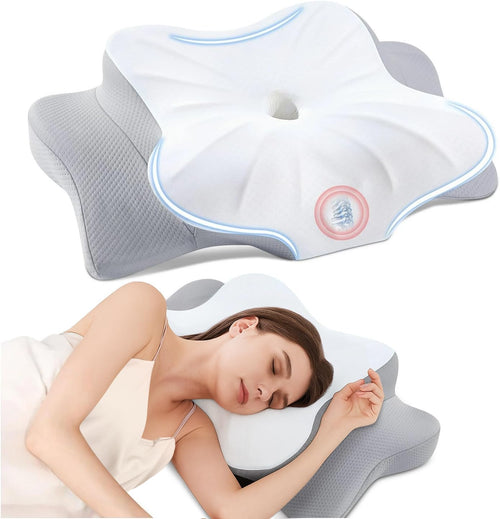 DONAMA Memory Foam Kissen Ergonomisches Nackenkissen - Universalschläfer. Konturiert stützt es Nacken und Kopf.
