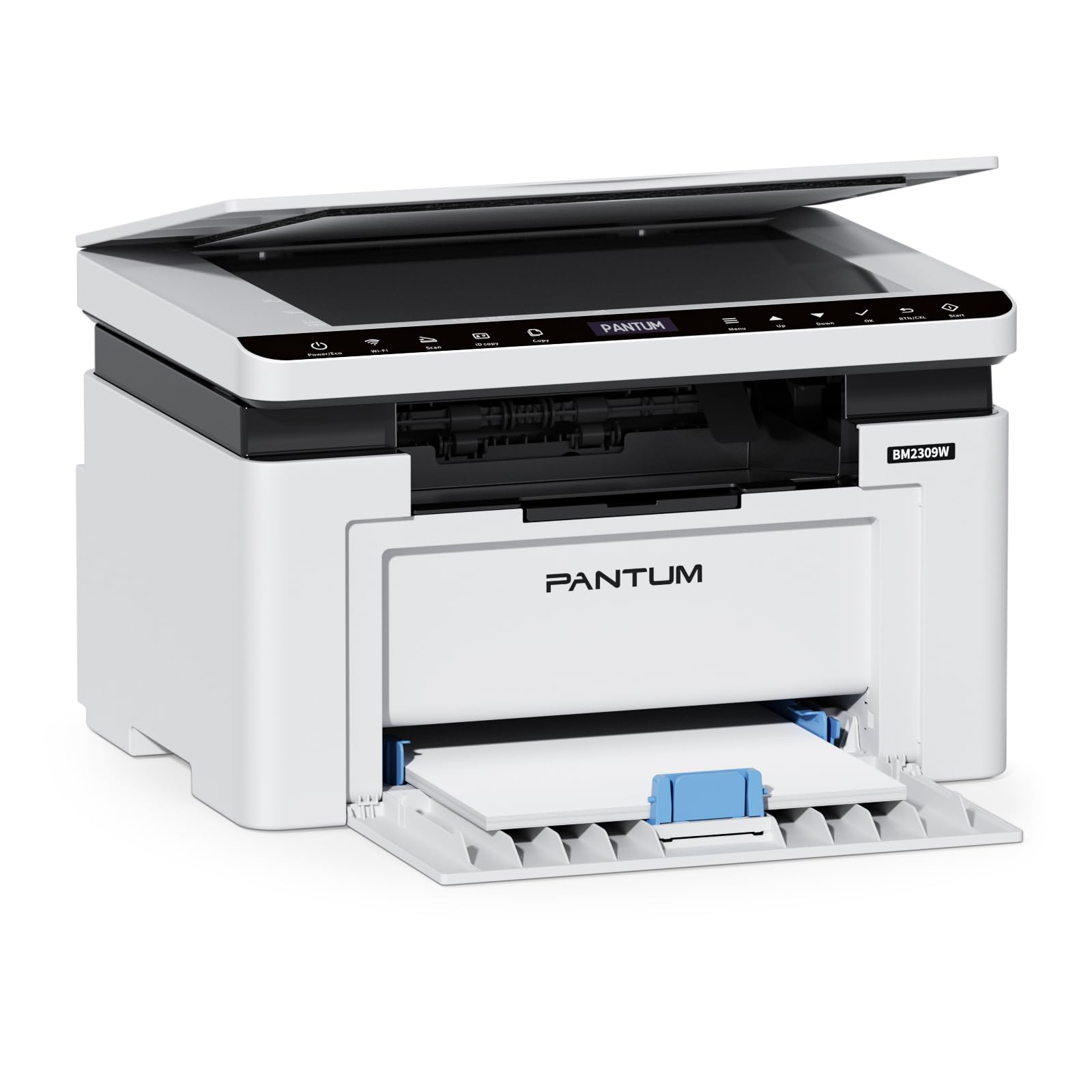 PANTUM BM2309W Laserdrucker 3in1 - Schwarzweiss WLAN. Schwarzer Multifunktionslaserdrucker zum Schwarzweiss-Drucken, Scannen und Kopieren via WLAN.