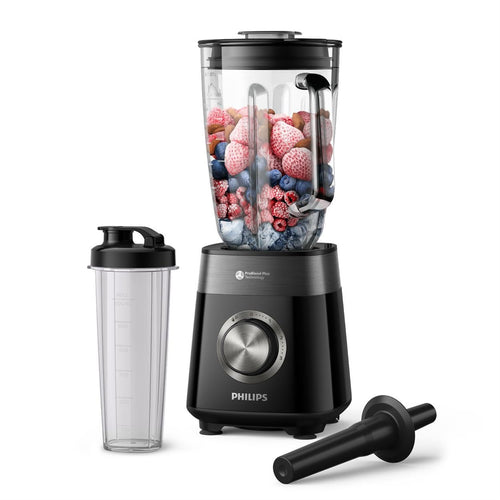 Philips 5000-Serie HR3031/00 Standmixer - 1200W Schwarz. Püriert Suppen und mixt Smoothies mit 1200W Leistung.
