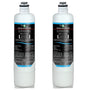 FilterLogic FFL-112B Wasserfilter UltraClarity Pro (2er-Pack). Zylindrische weiße Kartuschen filtern Wasser in Kühlschränken.