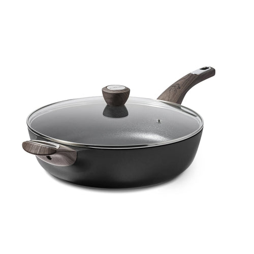 SENSARTE Tiefe Brat-/Sautepfanne 30cm Antihaft - Induktion, Deckel