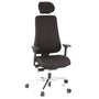 hjh OFFICE PRO-TEC 400 Profi Bürostuhl Stoff Schwarz. Ergonomischer Bürostuhl aus schwarzem Stoff für langes, komfortables Sitzen im Büro.