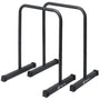 Eric Flag Dip Barren Krafttraining Calisthenics - Robust Stahl: Freistehende, schwarze Stahlbarren für Dips und Calisthenics-Übungen.