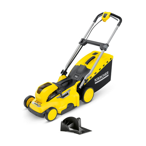 Kärcher LMO 36-40 Akku-Rasenmäher 40 cm – ohne Akku. Grün-schwarzes Akku-Gerät mit 40 cm Schnittbreite, mäht Rasenflächen.