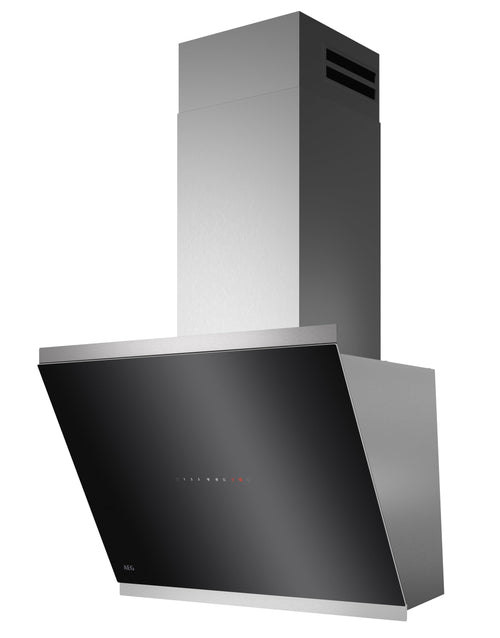 AEG GV77D61SL SilenceTech Kopffreie Wandhaube 60cm Edelstahl. Angeschrägte Edelstahl-Haube, saugt Kochdunst über dem Kochfeld ab.
