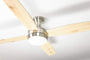 aireRyder Saturn Deckenventilator mit LED & Fernb. - Nickel satiniert, mit fünf Rotorblättern und integrierter LED. Kühlt und beleuchtet Räume effizient.