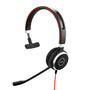 Jabra Evolve 40 MS Mono Headset - Teams USB-C Schwarz. Schwarzes monaurales On-Ear-Headset mit Mikrofon für MS Teams Anrufe via USB-C.