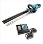 Makita DUH 523 Akku Heckenschere – 18V 52cm Set. Blau-schwarzes Akku-Handgerät mit 52cm Schnittlänge zur Heckenpflege.