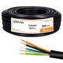 NYY-J 5x6 mm² Erdkabel Stromkabel: Schwarzes, rundes Kabel zur festen Verlegung als Stromleitung für Starkstromanlagen im Aussenbereich.