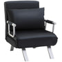 HOMCOM Schlafsofa Schlafcouch mit Funktion - Schwarz. Schwarzes Polstermöbel zur Sitzgelegenheit, das sich einfach zur Schlafgelegenheit umwandeln lässt.