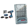 Bosch Professional GSB 18V-21 Akku Schlagbohrschrauber inkl. Bohrer. Blauer Akkuschrauber zum Schlagbohren und Schrauben.