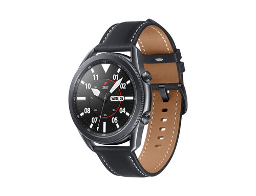 Samsung Galaxy Watch 3 LTE Smartwatch – 45mm Mystic Black Spanisch. Runde, schwarze LTE-Uhr für Anrufe & Fitness.