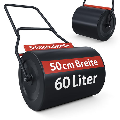ONBEST Profi Rasenwalze aus Stahl, 60 Liter, befüllbar