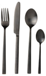 BITZ Besteck-Set 16-teilig Mattschwarz. 16-teiliges, mattschwarzes Besteckset. Essbesteck für eine Person für den täglichen Gebrauch.