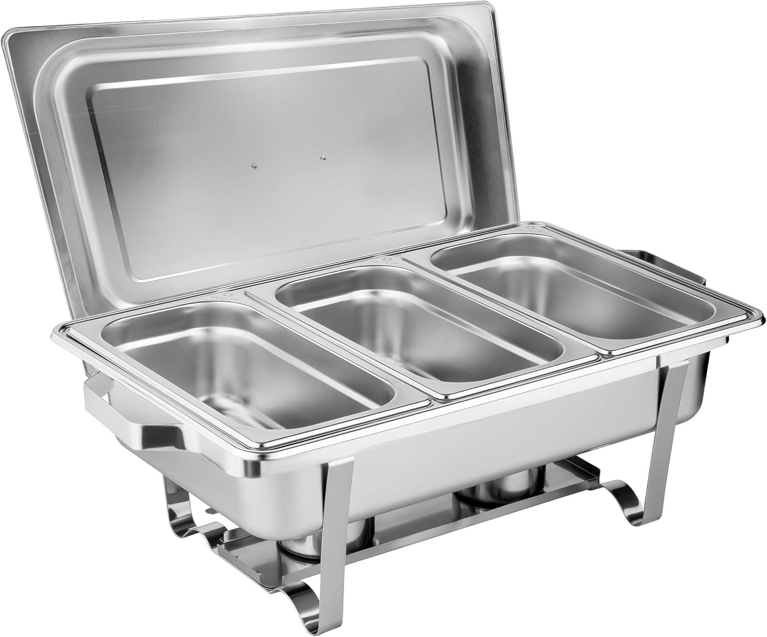 Beeketal Chafing Dish 2er Set „BCD-2“ – Profi-Speisewärmer Aus Edelstahl, Inkl. Wasserbecken, Deckel, Brennpaste-Behälter & Gastronorm-Behälter