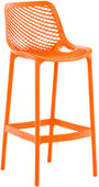 CLP Barhocker Air Kunststoff, 75 cm, orange. Wetterbeständige Sitzgelegenheit für Bars, Theken, auch im Außenbereich nutzbar.