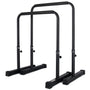 POWER GUIDANCE Dip Barren, einstellbar (76-98cm) - Schwarz. Schwarze Parallelbarren für Dips und weitere Körpergewichtsübungen.