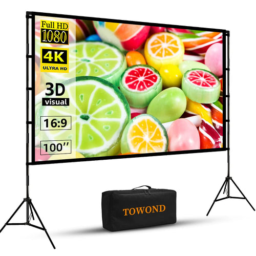 Towond tragbare Beamer Leinwand 100 Zoll 16:9 - Indoor/Outdoor