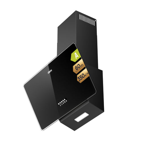 CIARRA CBCB6750 Kopffreie Schräghaube - 60cm Umluft/Abluft Schwarz