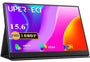 UPERFECT Portable Monitor 15.6 Zoll Tragbarer Monitor - Schwarz: Rechteckiges Display für mobile Geräte zur Inhaltsanzeige.