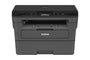 Brother DCP-L2510D Multifunktionsgerät S/W - Kompaktes, schwarzes, quaderförmiges Gerät. Ermöglicht das Drucken, Scannen und Kopieren von Dokumenten im Büro oder Homeoffice.