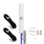 KASER 4G 5G Mimo Outdoor Antenne Omnidirektional 698-3800 MHz, weiße Stabantenne erhöht 4G/5G Signal außen.