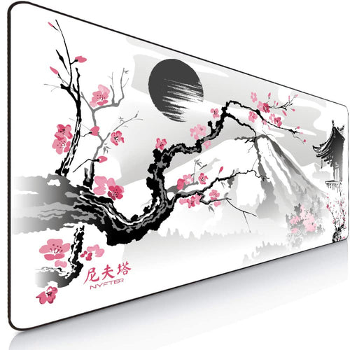Nyfter Fuji Gaming Mauspad 3XL - Sakura Weiss 1200x600mm