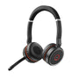 Jabra Evolve 75 SE Headset, schwarz, schnurlos. Stereo-Headset mit ANC für drahtlose Kommunikation und Audiowiedergabe.