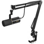 TONOR TD510+ Dynamisches Gaming Mikrofon Set mit Arm. Schwarzes, zylindrisches Mikrofon an Schwenkarm für Sprachaufnahme beim Gaming.