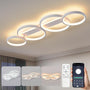 LED Deckenleuchte Ringform Dimmbar 4-flammig - Weiss 86cm