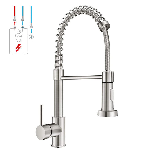 SwissHome Niederdruck Küchenarmatur - 2 Strahlarten, schwenkbar