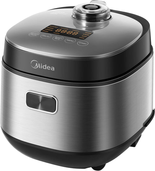 Midea Digitaler Reiskocher 2L Klein Multicooker – Schwarz/Silber