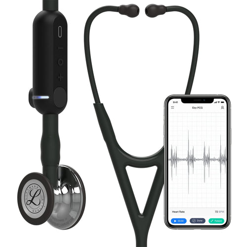 3M Littmann CORE Digital-Stethoskop – Schwarz 69cm 8869. Verstärkt Herz- & Lungengeräusche digital zur klinischen Diagnose.