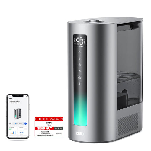 Dreo 6L Smart Luftbefeuchter für grosse Räume - Warm- & Kaltnebel