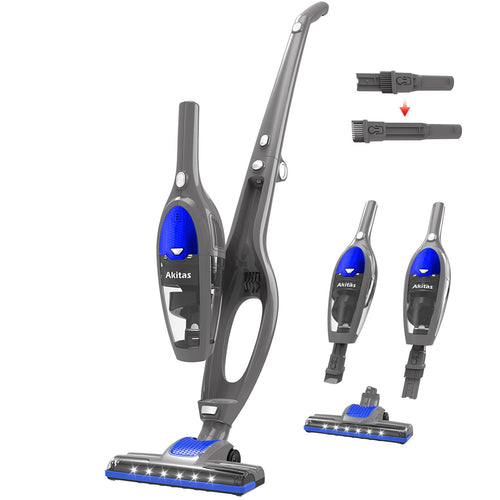 Akitas Akku Staubsauger Kabellos 3in1 Hand- & Vertikal – AKU10. Gerät zur kabellosen Reinigung von Böden und Oberflächen.