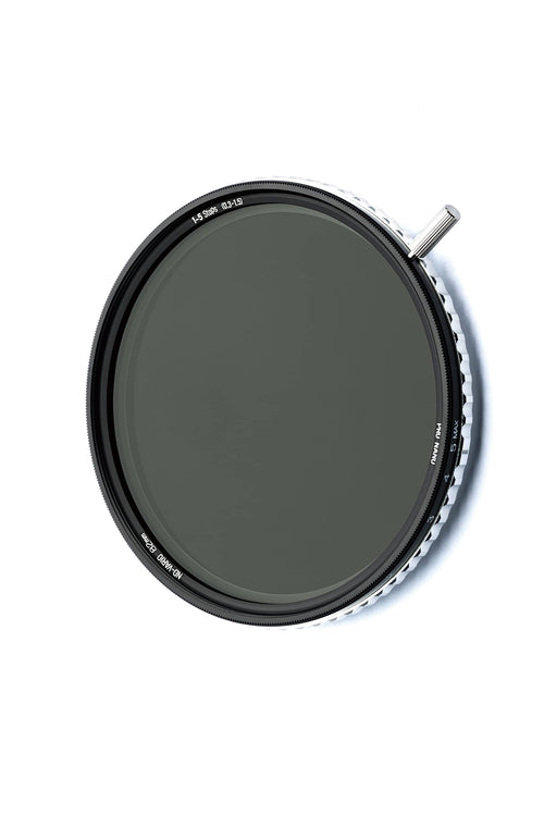 NiSi 95mm True Color Variabler ND Filter 1-5 Blenden. Runder Filter mit schwarzem Rand zur Lichtreduktion um 1-5 Blendenstufen.