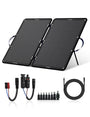 ECO-WORTHY 100W Solarpanel Faltbar Monokristallin für Powerstation: Dunkles, faltbares Solarpanel erzeugt mobil Strom.